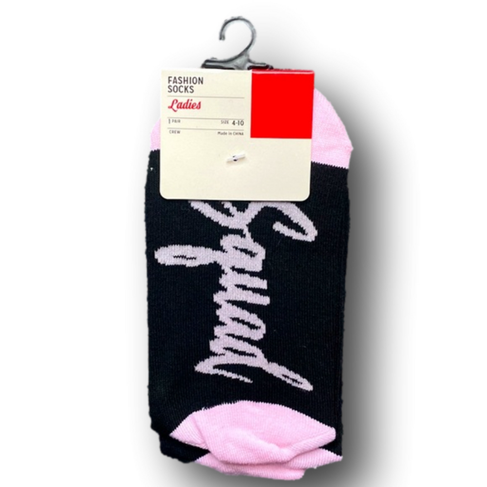 3/$15 “Squad Girl” Funny Novelty Fashion Socks - Brand New